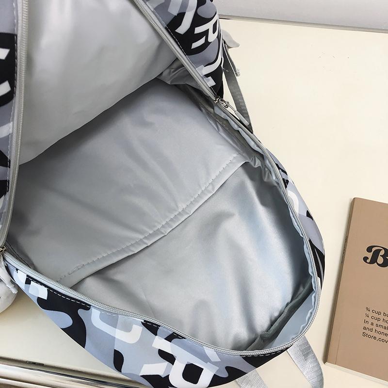 Рюкзак мужской большой вместимости рюкзак с граффити женский школьный рюкзак для учащихся старших классов средней школы