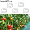 50/100Pcs Clear Hanging Plastic Vegetables Plant Vine Clips Clamp Gardening Tool