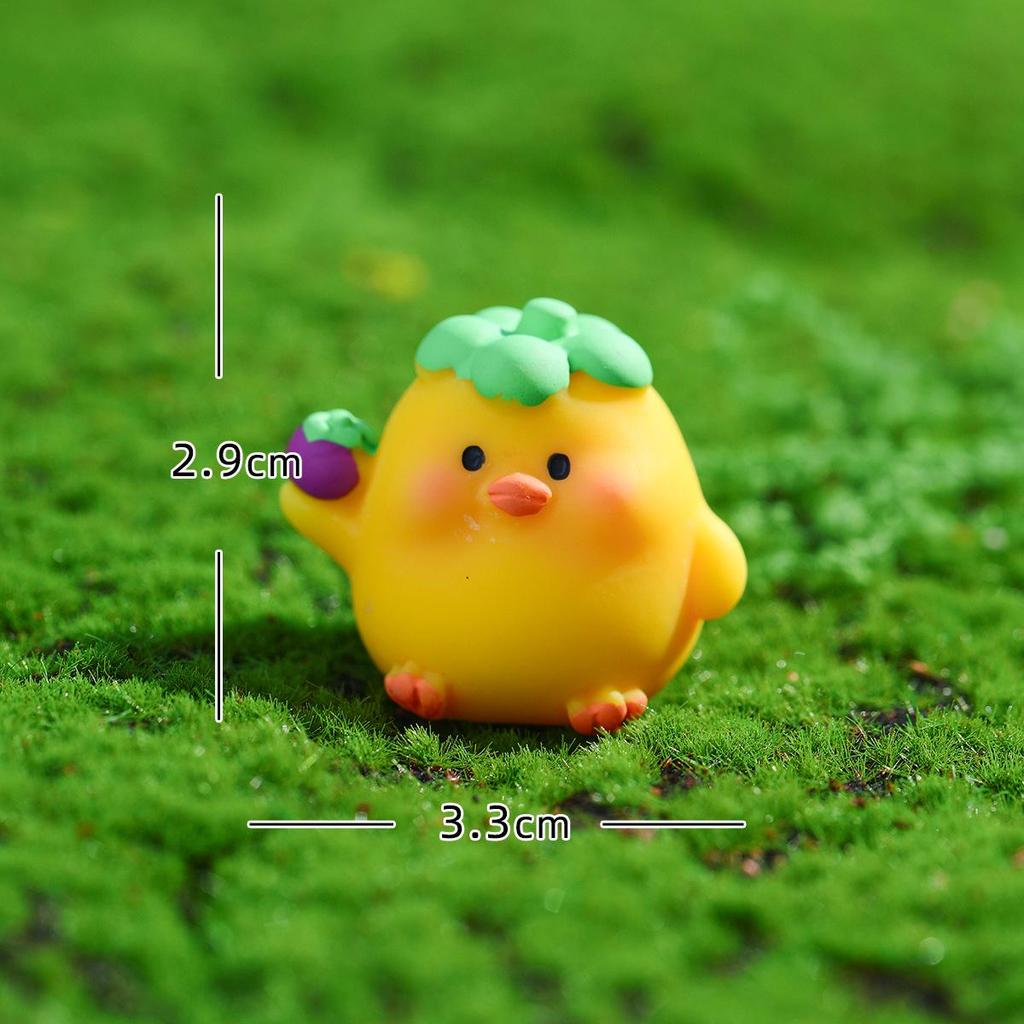 Толстый Цыпленок Миниатюрная Полимерная Поделка Автомобильные Украшения и DIY Аксессуары