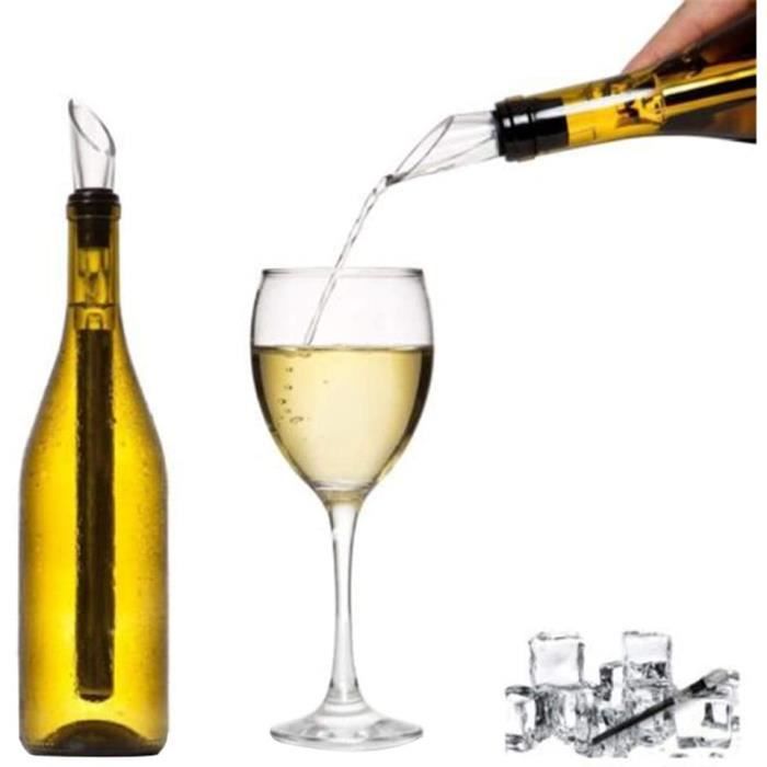 Bâtonnets de refroidisseur de vin - Dotopon - Lot de 2 - Acier inoxydable - Portable - Étanche