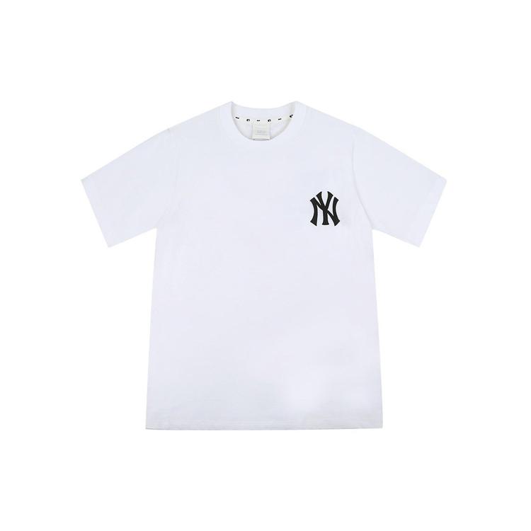 MLB Футболки New York Yankees Унисекс Белые С Круглым Вырезом Умеренный Прямой Крой 31TS04031-50W