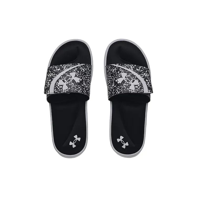 Under Armour Ignite 6 Graphic Strap Slide 'Black Mod Grey' (Unisex) Black / Mod Grey Slide Slippers 3024450 007