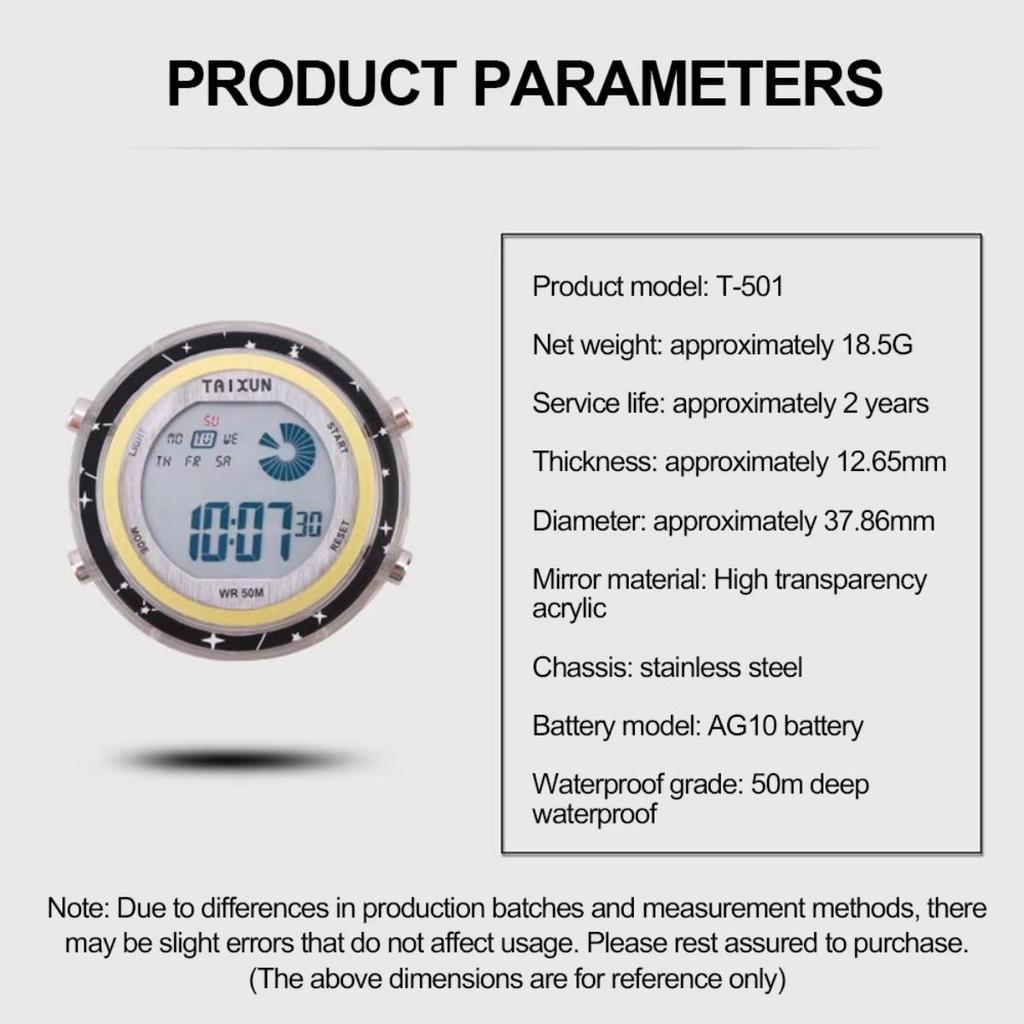 Автомобильные цифровые часы для мотоциклов с синей подсветкой WR50M водонепроницаемый компактный таймер для приборной панели автомобиля T-501
