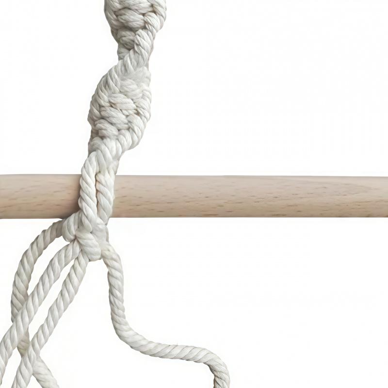 1 шт. Деревянная палка Хлопковая веревка Держатель для бумажных полотенец Спальня Ванная комната Настенная вешалка для полотенец Плетеный стиль Украшение для дома Подвесной