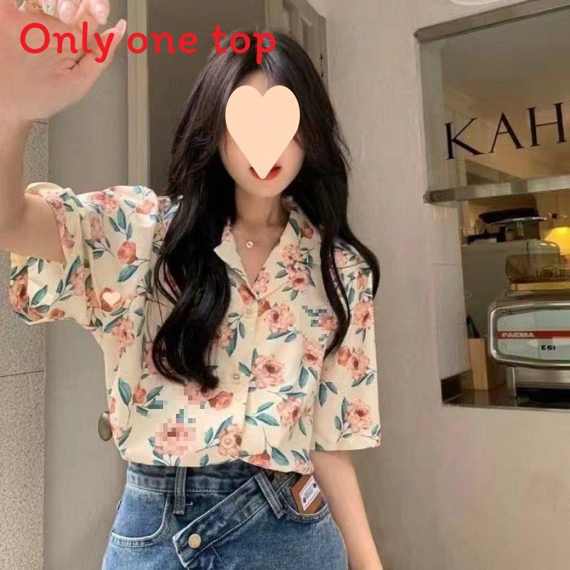 French Floral Shirt With Modale Fabric For Summer Casual Wear