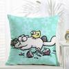 Kawaii SSimons Cat B Cushion Cover Cushion Cover comfort Daily Washable Linen Soft  for Sofa Bed Home Room Decor