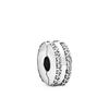 Sterling Silver Charm With Clear Cubic Zirconia P-798422C01 For Women