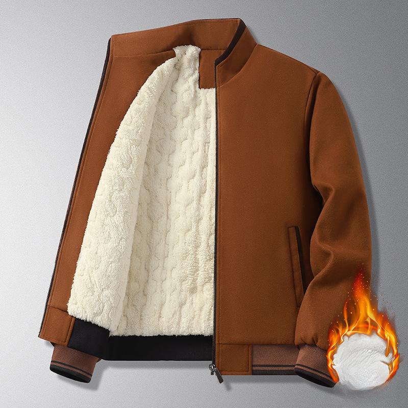 Autumn and Winter Fleece Thickened Men's Premium Business Jacket Fashion Jacket