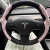 Ультратонкий противоскользящий впитывающий пот чехол на руль Tesla Model 3/Y со слотом для карт для всех сезонов