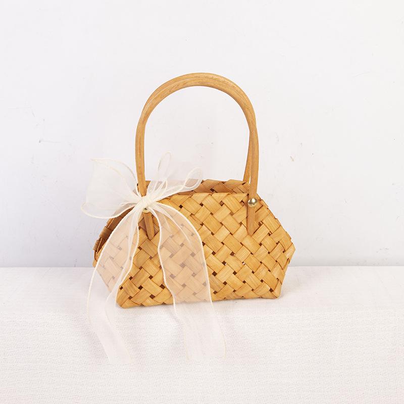 Плетеная вручную ротанговая корзина для цветов: Хранение и украшение гостиной и спальни