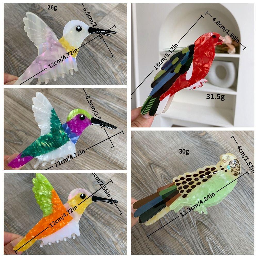 Grasp Bird Hair Clip Hummingbird Cartoon Animal Shark Clip Creative Acetic Acid Hair Claw Female