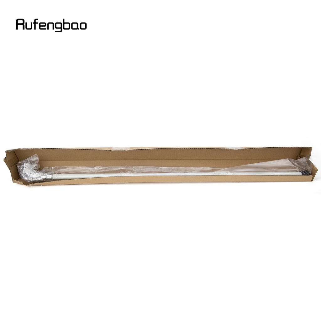 White Metal Snake Cobra Head Wooden Fashion Stick Decorative Cospaly Party Wood Walking Cane Halloween Mace Wand Crosier 93cm