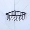 HONGDEC Modern Bathroom Rack Black Corner Shelf Stainless Steel Wall-Mounted Shower Storage Bracket