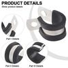 10pcs Stainless Steel Rubber Lined P Hose Pipe Clamps Cable Mounting Clips Wire
