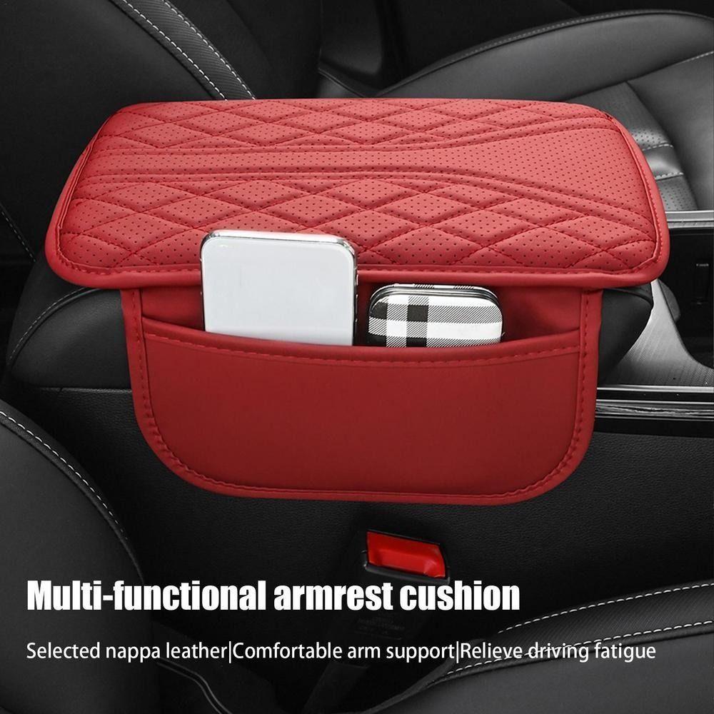 Space Saving Armrest Storage Organizer With Storage Pocket Car Center Console Mat Car Interior