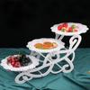 Three-Tier Dessert Stand: Multi-Layer Pastry, Candy Tray, and Fruit Plate Display for Living Room