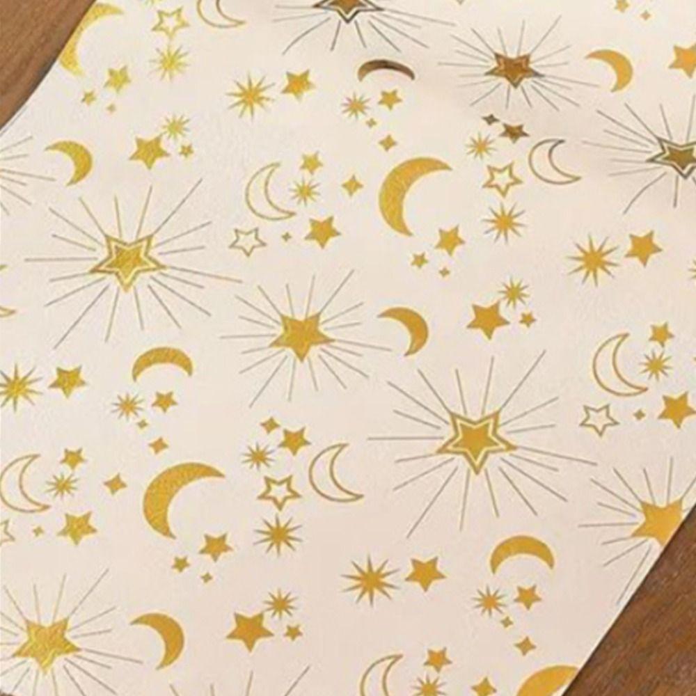Moon Stars Pattern Eid Mubarak Tablecloth Table Cover Eid Al-Fitr Table Runner  Holiday Party