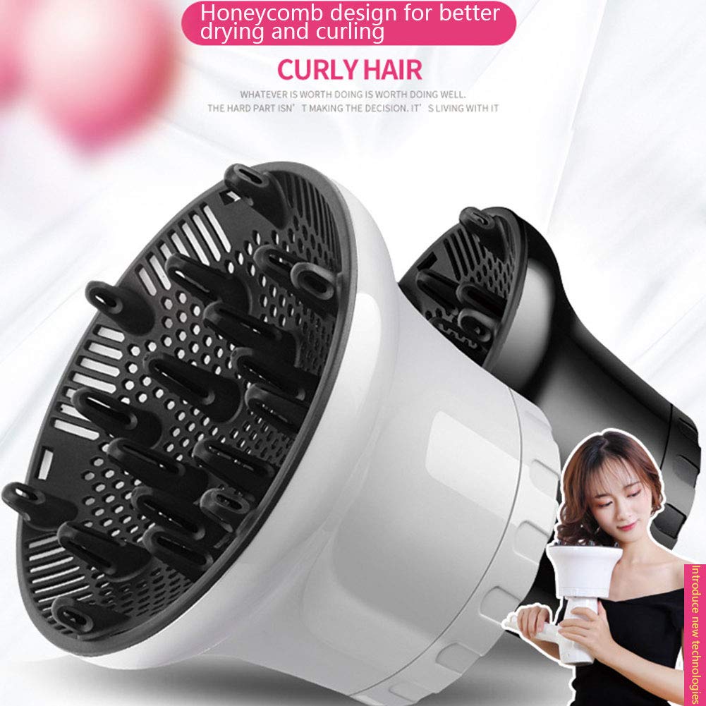 low Dryer Nozzle Hair Dryer-Attachment for Curly-Hair and Natural Wavy-Hair, Quick Drying Travel