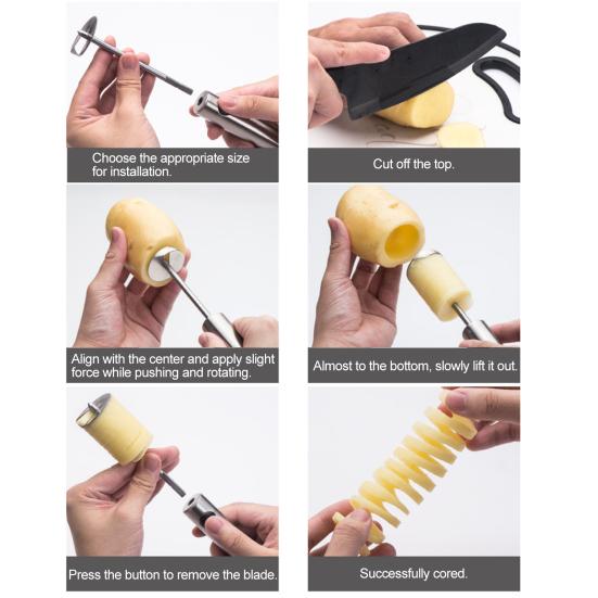 1 комплект, резак для удаления сердцевины из нержавеющей стали 304, острое лезвие, противоскользящая ручка, цукини, картофель, морковь, груша, инструмент для удаления сердцевины, кухонные принадлежности