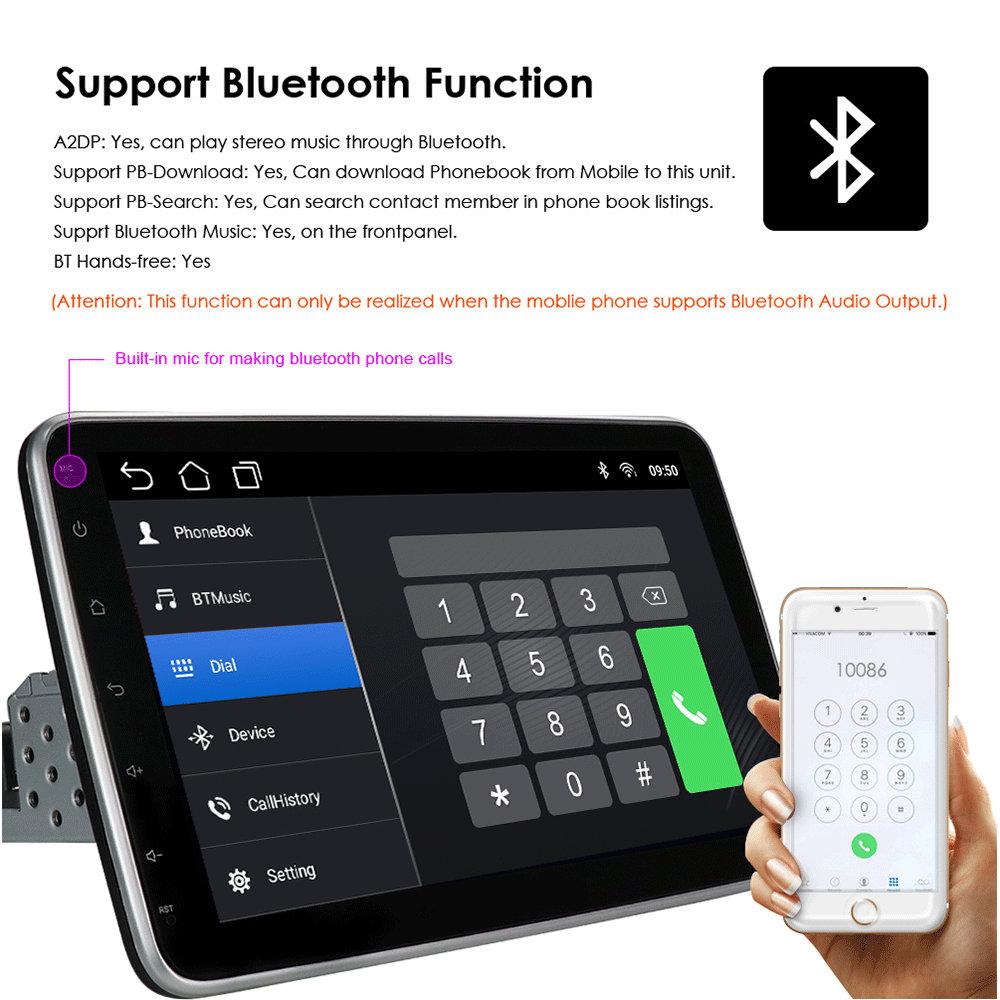 Автомобильная магнитола Hizpo 3G + 32G 10,1 дюйма, вращающаяся на 360°, 1 Din, авторадио, GPS для универсального мультимедийного проигрывателя, стерео, 1DIN, видео, авторадио, головное устройство Carplay, аудио