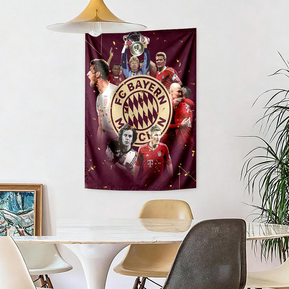 Fc Bayern Mnchen Wall Decor Tapestry Art For Pet Memorial Birthdaywedding Party Backdrop Family Gift