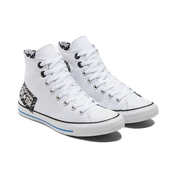 Converse Chuck Taylor All Star Vintage Versatile High-Top Canvas Sneakers Unisex Sneakers White Black 171964C
