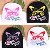 Butterfly Pattern Knit Hat For Women Men Warm Beanie Winter Autumn Street Style