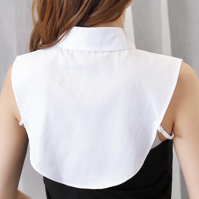 Fake Collar For Shirt Detachable Collars Solid Shirt Lapel Blouse Top Men Women Black White Clothes Shirt Accessories Dropship