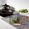 Decorative Kitchen Cutting Board Tempered Glass Stones 80x52 cm