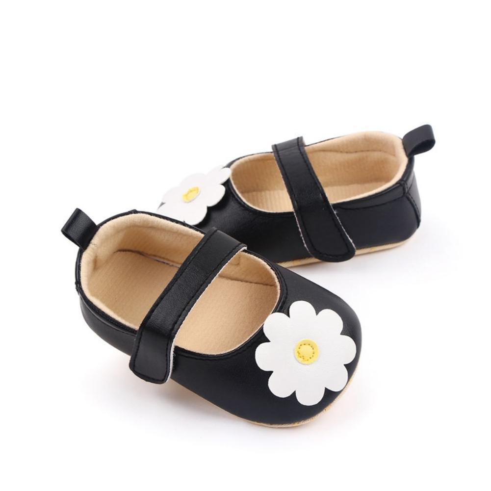 Baby Girls Flats Infant Non-Slip Flower Prewalkers Soft Sole PU Leather Newborn Princess Wedding First Walkers 0-18M