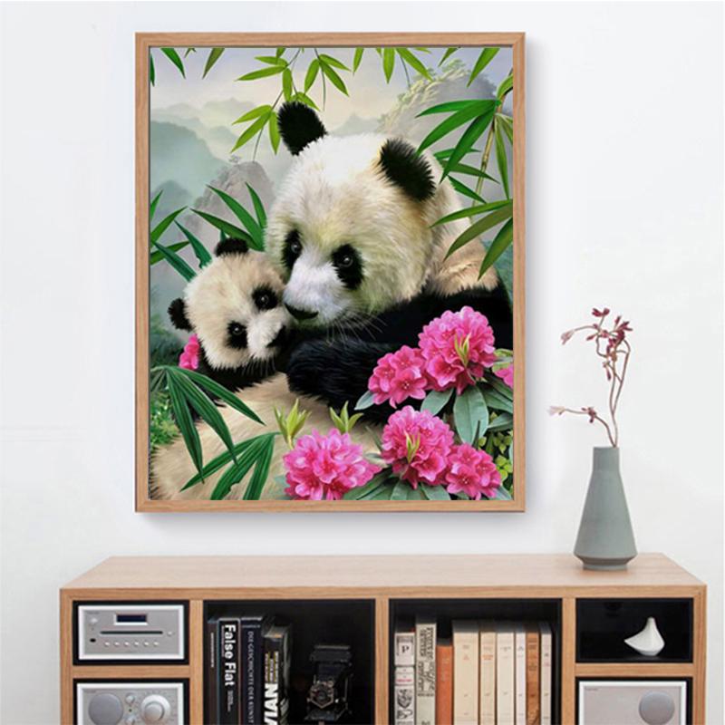 5D DIY Панды Алмазная картина Полная дрель Украшение дома