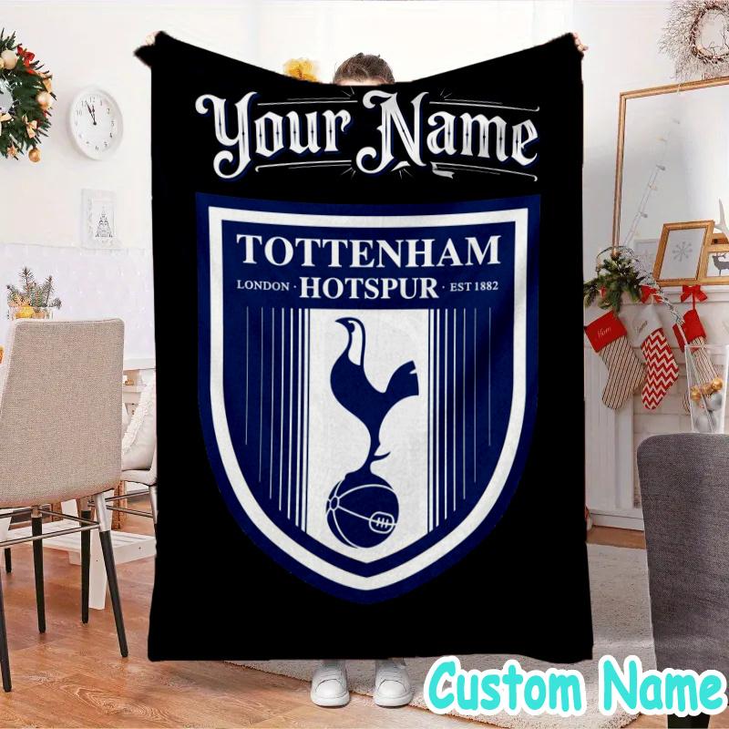 Custom Name Tottenham Hotspur Stadium Flannel Blanket Seasonal Universal Blanket For Indoor/outdoor, Perfect For Bedroom Sofa birthday gifts