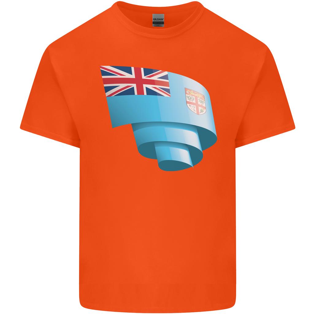 Curled Fiji Flag Fijian Day Football Unisexs Light Cotton TShirt