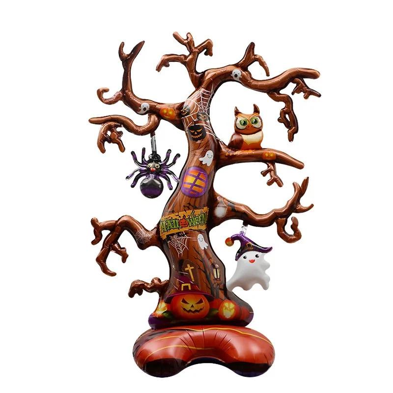 Large Inflatable Ghost Tree Pumpkin Witch Balloons Halloween Spider Bat Mummy Balloon Scary Halloween Party Decoration Kids Toy