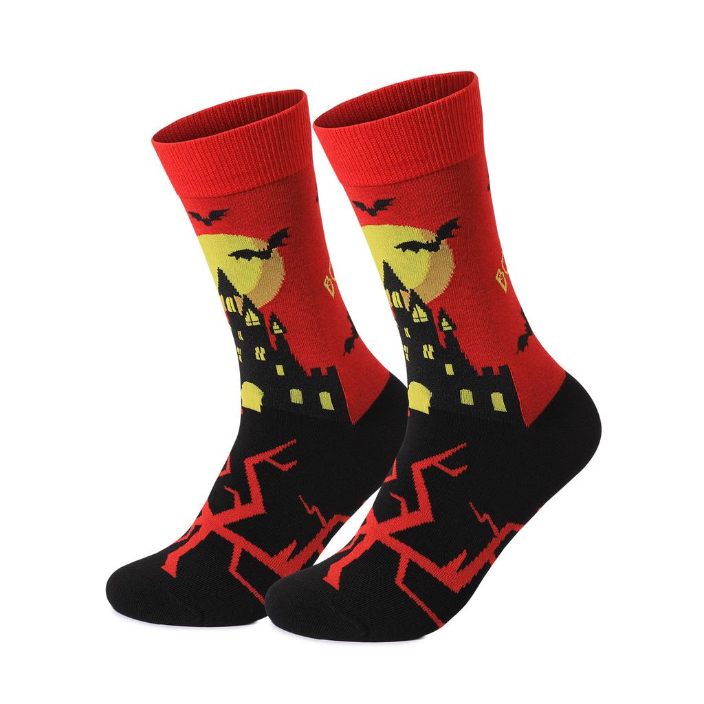 Adult Halloween Ethnic Style Warm, Sweat-Absorbing, Odor-Resistant Mid-Calf Socks