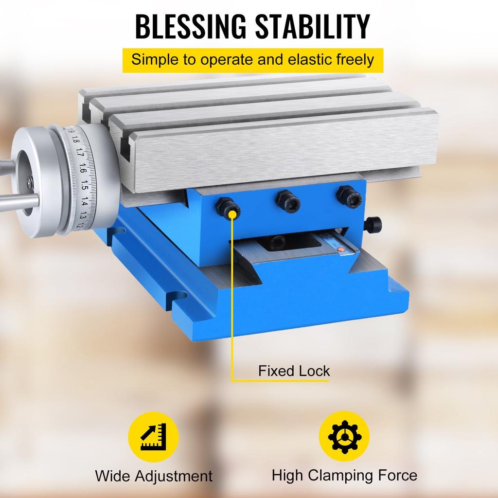 VEVOR Milling Machine Worktable Cross Slide Table 10.2 x 18.5 cm Compound For Bench Drill Vise
