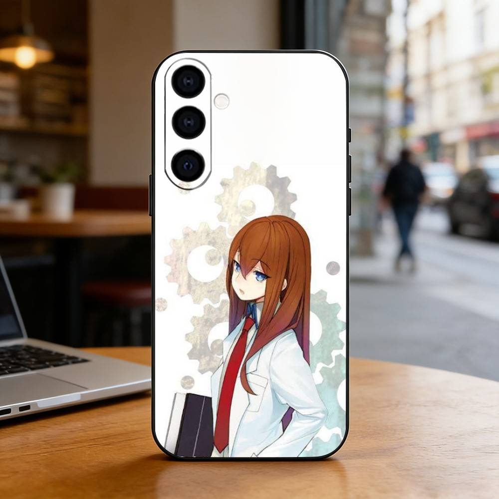 Steins Gate Kurisu Makise Phone Case For Samsung Galaxy A73,A72,A71,A70,A53,A52,A51,Soft Silicone Black Cover