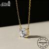 EFFIE QUEEN Серебро S925 1 карат / 2 карата / 3 карата / 4 карата Круглый Муассанит Алмазный Кулон-Ожерелье для Мужчин, Женщин Повседневная Одежда 2026 Тренд MON05