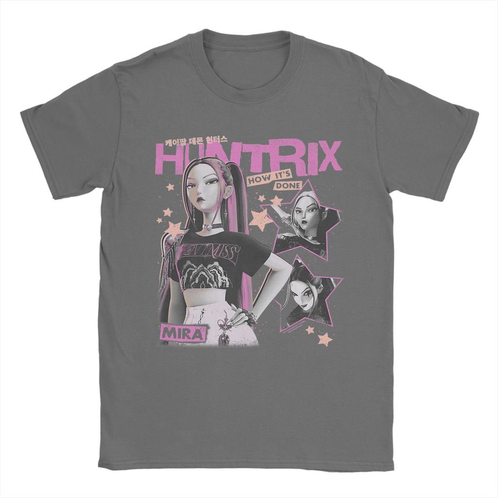 Huntrix Mira Как Это Сделано K-Pop Охотники на Демонов Футболки для Мужчин Новинка Хлопковая Футболка Футболка с Коротким Рукавом Новая Поступление Одежда