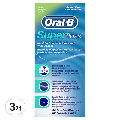 Зубная нить Oral-B Superfloss, 50 уп., 3 шт.