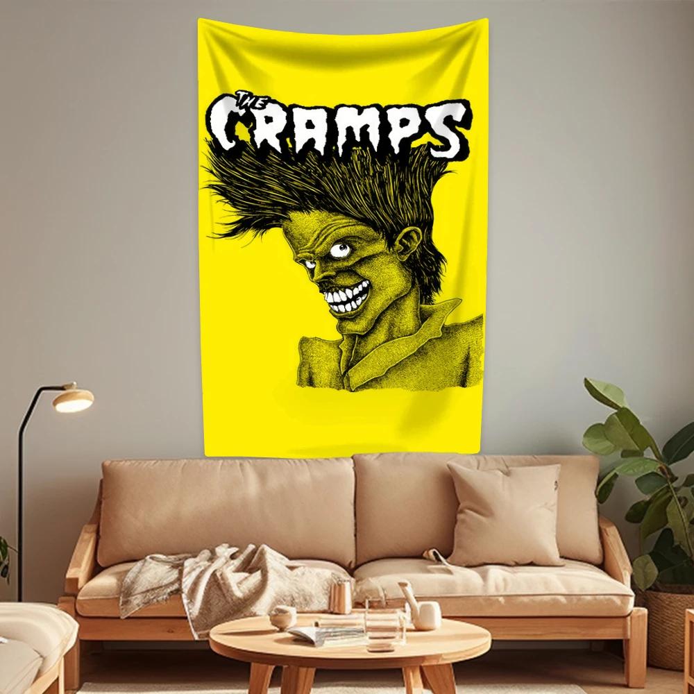 Rock Band CCramps Гобелен Музыкальный Постер Настенное Украшение Спальня Общежитие Декор Вечеринка Или Концерт Ткань для Фона Подарок Другу
