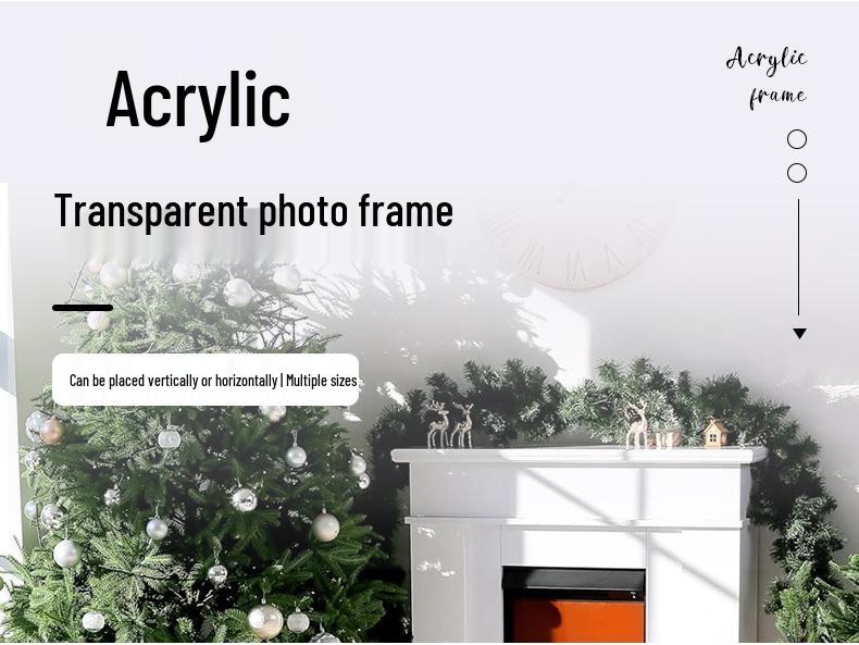 Cross-border Exclusive Acrylic Photo Frame - 6x7, 8x10 Inch Magnetic Stand Desktop Display