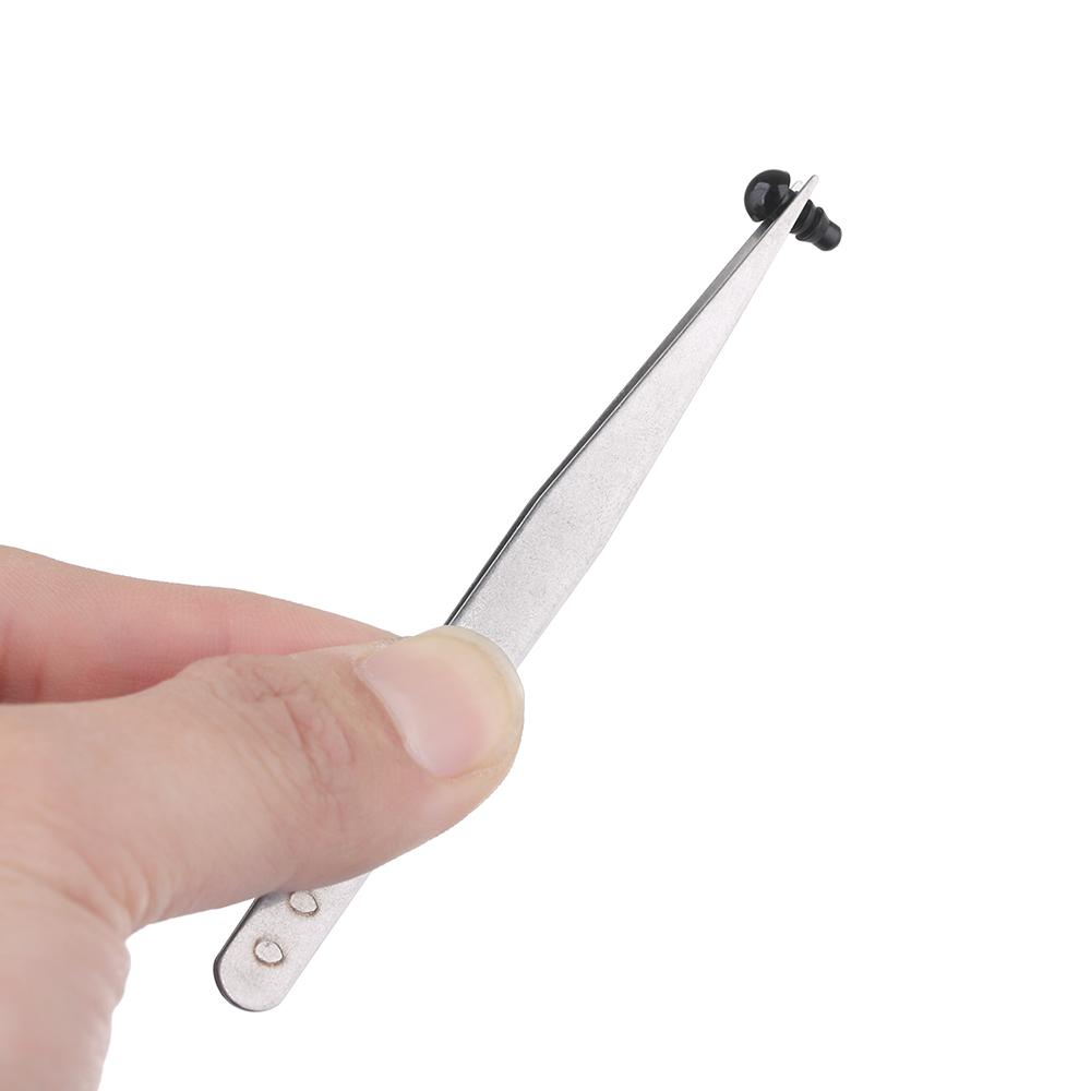 Прямой локоть Серебристый тон Инструмент-плоскогубцы Пинцет из нержавеющей стали Зажим для бровей Инструменты для ремонта телефонов