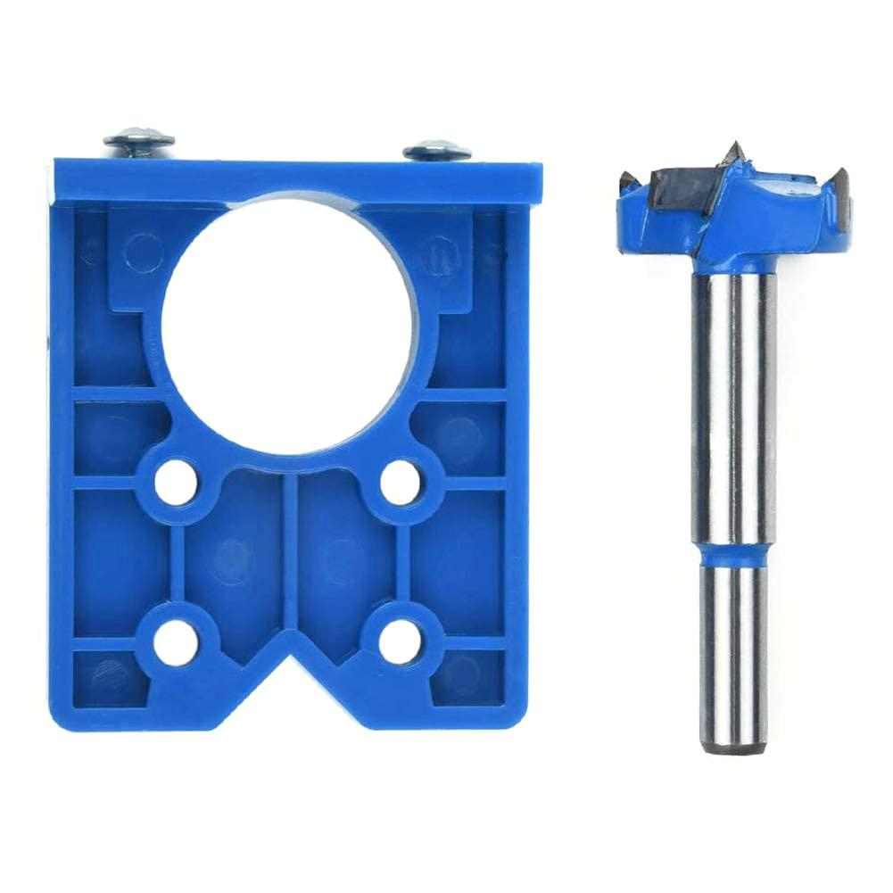 Кондуктор для сверления отверстий под петли 35 мм Дюбельный кондуктор ABS Кондуктор для петель Кольцевая пила для дерева Сверло для дерева Установка мебельных петель Деревообработка