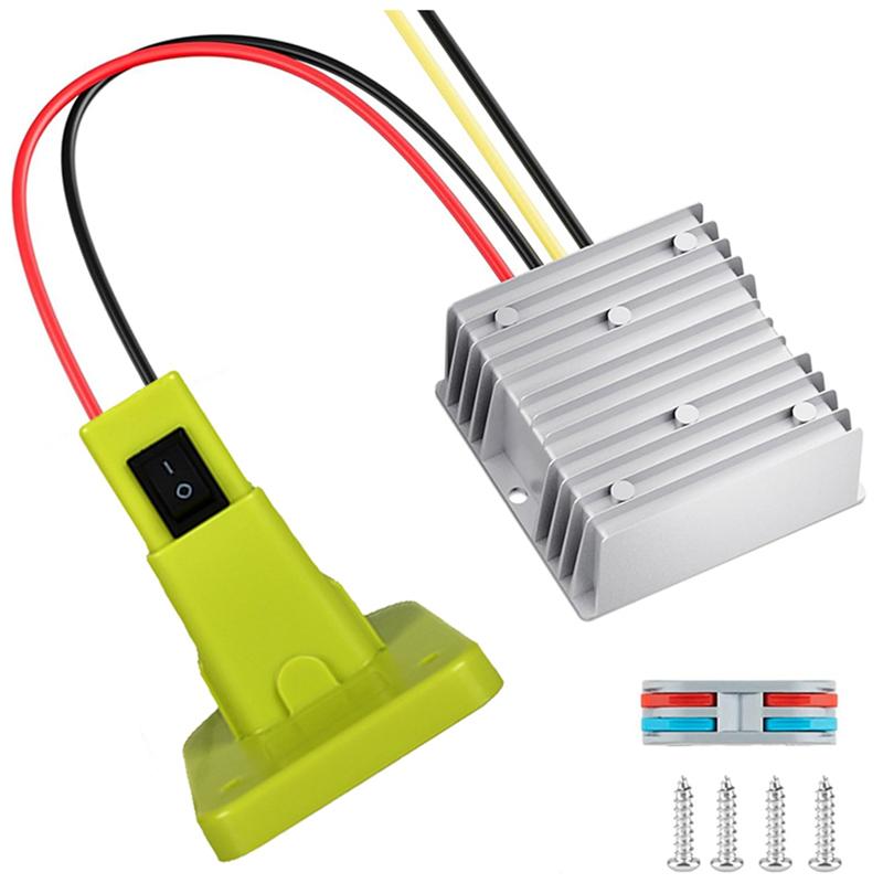 A96I-For Ryobi DC 18V To DC 12V 20A 240W Converter Adapter Step Down DIY Voltage Regulator Buck Boost Auto Functionality