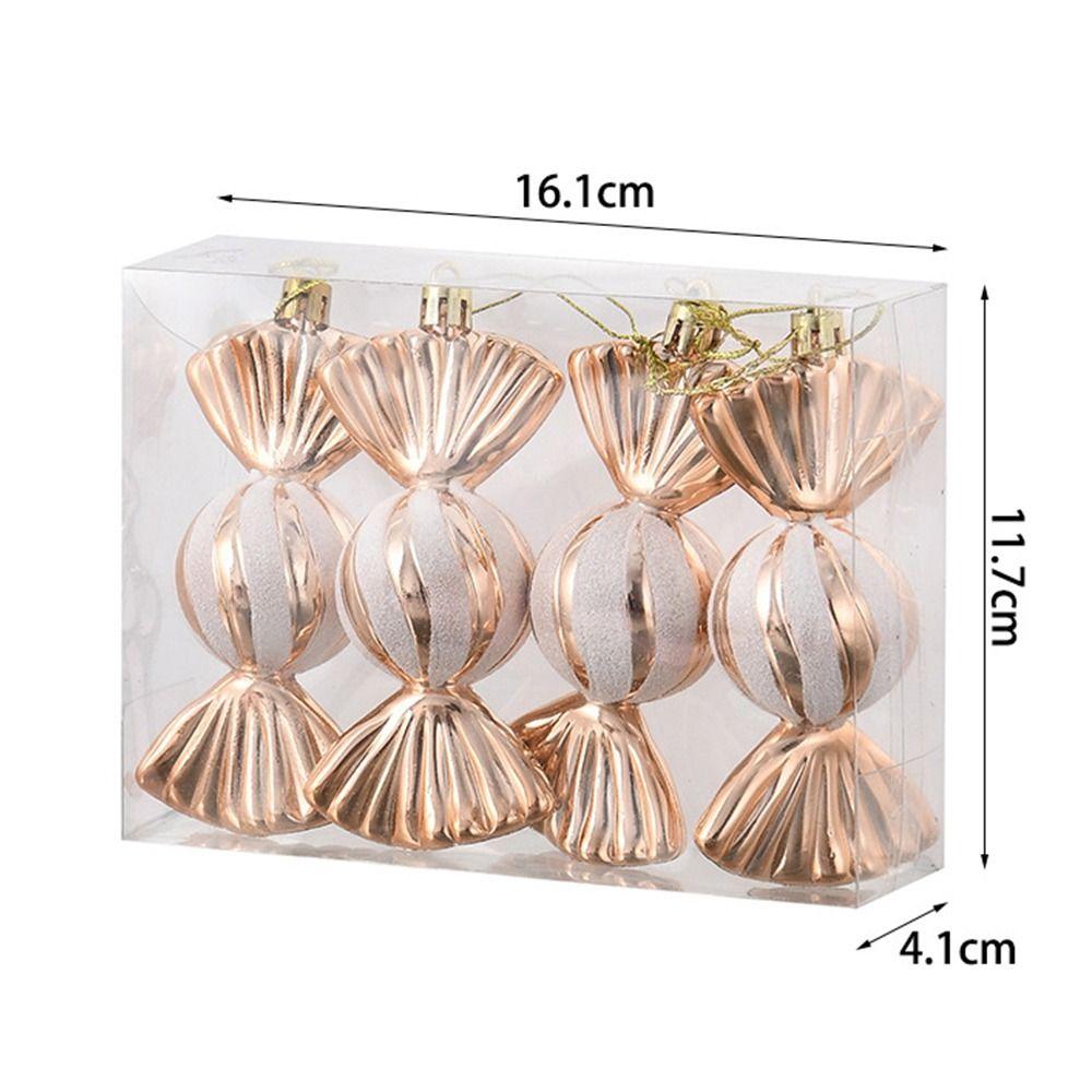 4 шт./коробка Рождественские конфетные подвески Украшения для рождественской елки Украшения для витрины прилавка Красочные конфеты