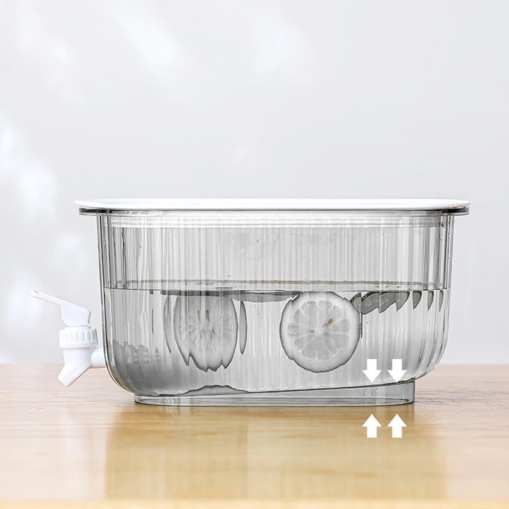 Beverage Drink Dispenser Large Capacity Food Grade Thickened Leakage Proof Cold Kettle with Faucet for Home Transparent