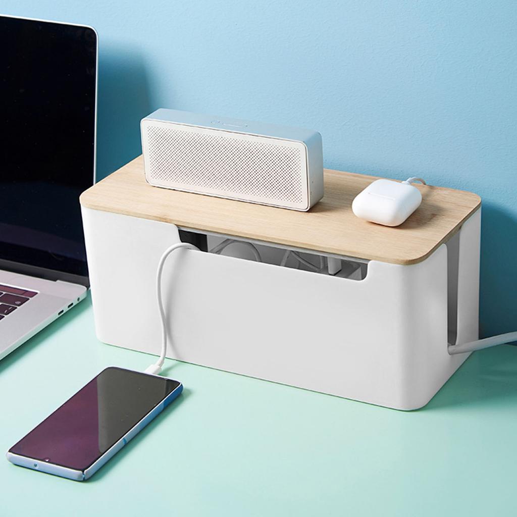 Коробка-органайзер для роутера, Органайзер для сетевого фильтра, Экранирующая коробка для хранения кабелей WiFi-роутера для дома, Однослойная