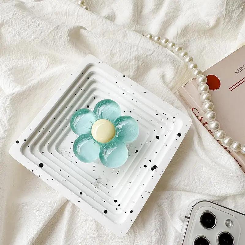 3D милый прозрачный цветочный бант складной палец кольцо держатель телефона Griptok для iPhone поддержка гнездо карман ручка Tok подставка кронштейн