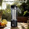 USB Rechargeable Intelligent Juice Cup Small Kitchen Blenders Camping Mixer Ice Crusher,Healthy 500ml Wireless Portable Juicer